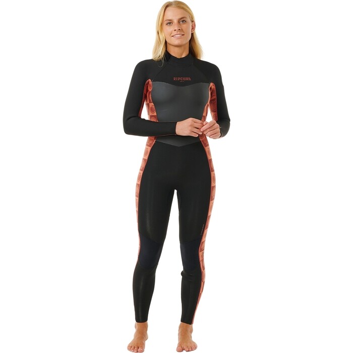 2024 Rip Curl Mujer Dawn Patrol 5/3mm Back Zip Neopreno 15QWFS - Rust